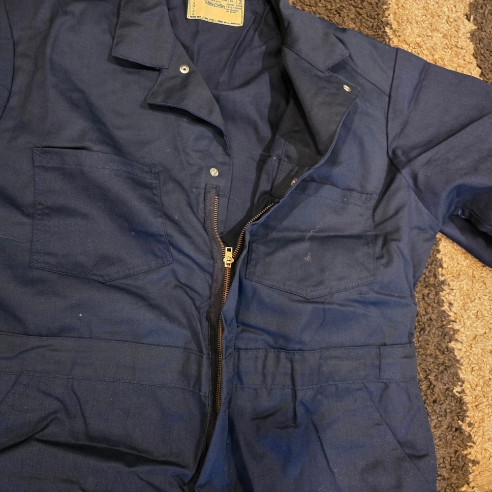 Universal Overall, Jumpsuit Stone Cutter Coverall 46R Blue Bi-Swing Union USA - Picture 4 of 6